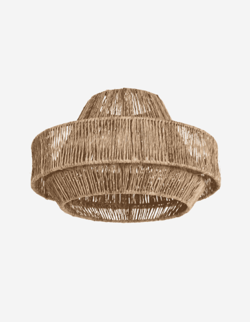 PANTALLA YUTE METAL 33X33X20 NATURAL