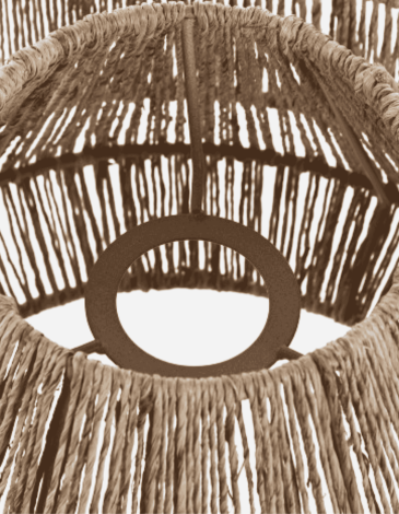 PANTALLA YUTE METAL 33X33X20 NATURAL