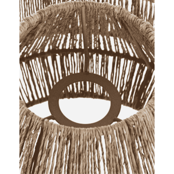 PANTALLA YUTE METAL 33X33X20 NATURAL