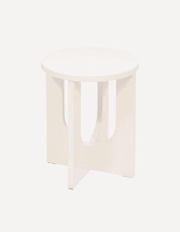 MESA DE CAFÉ "BLOOM" 40CM MARFIL