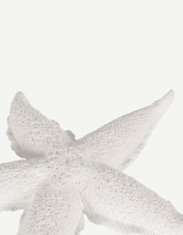 FIGURA ESTRELLA BLANCO RESINA 30X30X4