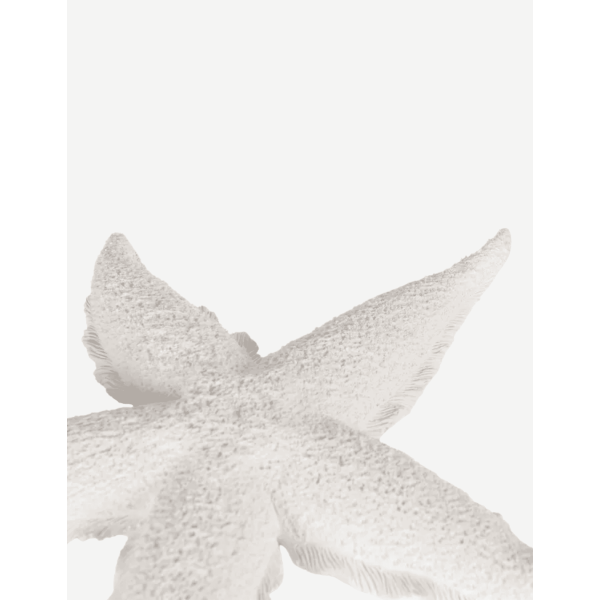 FIGURA ESTRELLA BLANCO RESINA 30X30X4