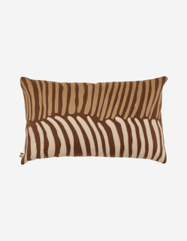 COJÍN BORDADO HARY 50X30 MARRÓN