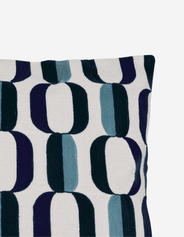 COJÍN BORDADO HARY AZUL 30X50