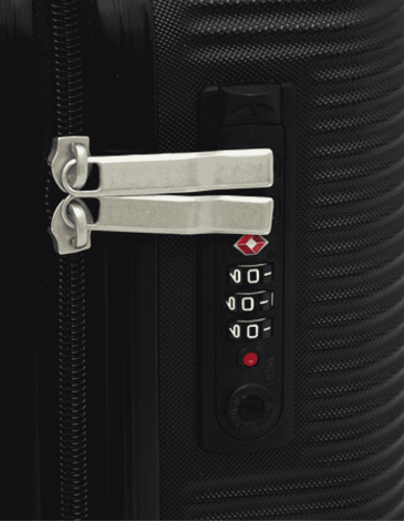 MALETA DE CABINA RÍGIDA NEGRA