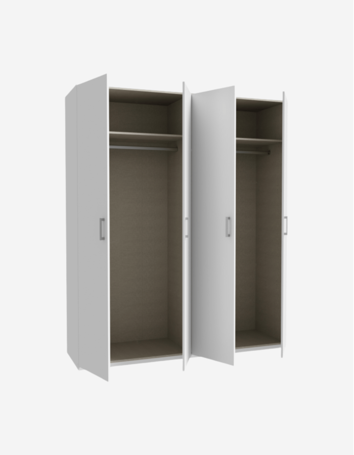 ARMARIO 4P ABATIBLES BLANCO 177CM