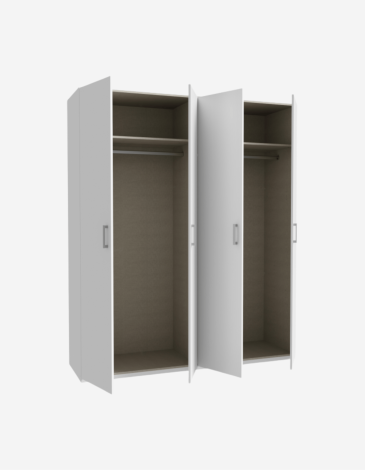 ARMARIO 4P ABATIBLES BLANCO 177CM