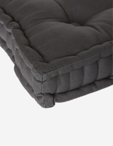 COJIN DE SUELO 40X40X8CM GRIS OSCURO 