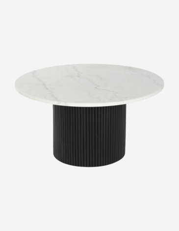 --MESA CENTRO MÁRMOL MDF 80X80X42 BLANCO