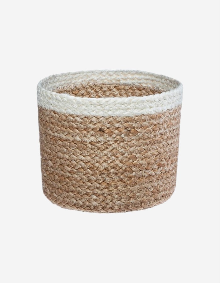 MACETERO YUTE BLANCO NATURAL T1