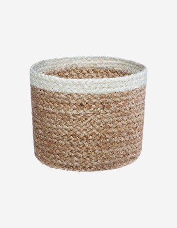 MACETERO YUTE BLANCO NATURAL T1