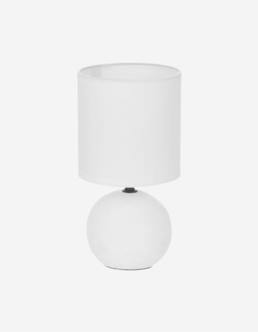 LÁMPARA BOLA DE CERÁMICA BLANCA