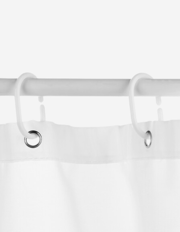 CORTINA DUCHA BLANCA POLIÉSTER 180X200CM