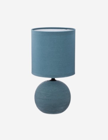 LÁMPARA BOLA DE CERÁMICA AZUL