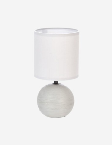 LÁMPARA BOLA DE CERÁMICA GRIS