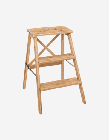 ESCALERA DE BAMBÚ 3 PELDAÑOS