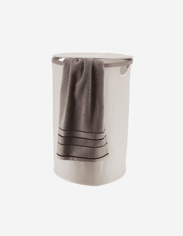 CESTA PARA ROPA RED. PLEGABLE C/TAPA MARCO BAMBÚ