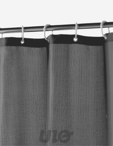 CORTINA DE DUCHA 180X200 YALINE GRIS CARBON