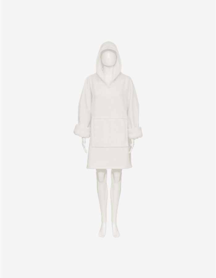 SUDADERA MANTA RIZO MARFIL