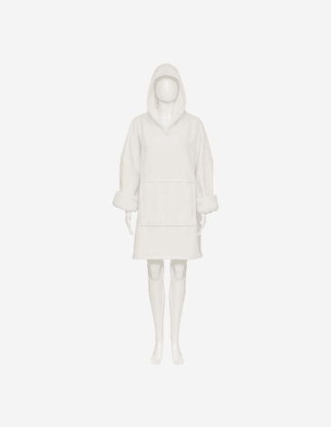 SUDADERA MANTA RIZO MARFIL