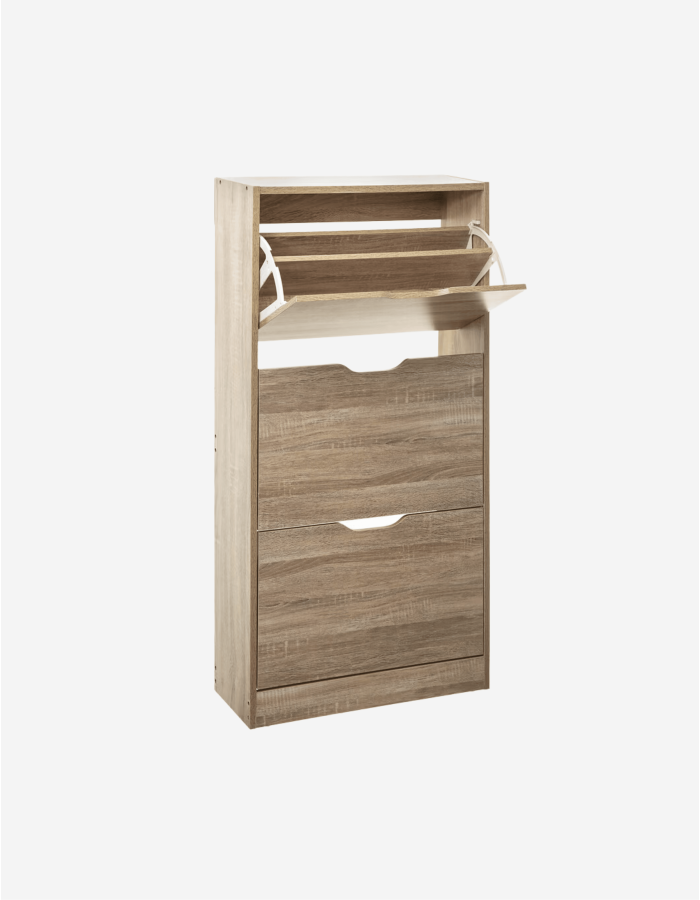 MUEBLE ZAPATERO NATURAL CON 3 CAJONES