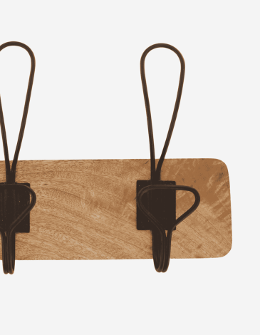 COLGADOR MADERA X3 46X22CM