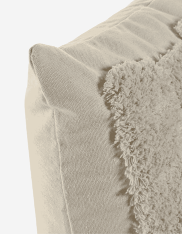 COJÍN ALGODÓN 45X45 420GR BORDADO BEIGE