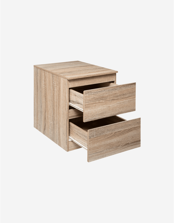 MESITA DE NOCHE 2 CAJONES DOLO