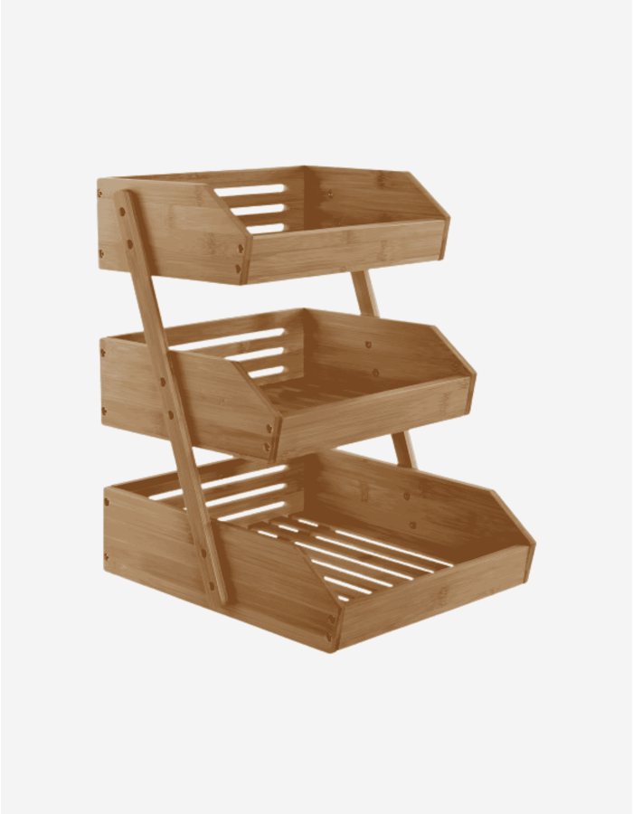 FRUTERO BAMBÚ NATURAL 3 PISOS 30X33X41