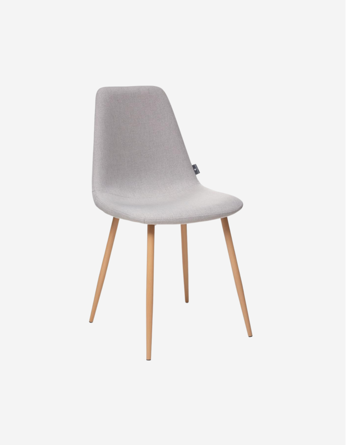 SILLA ROKA PATAS GRIS CLARO