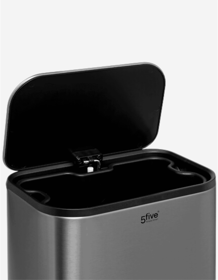 PAPELERA CON PEDAL 5L INOX MATE