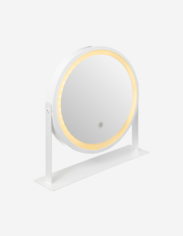 ESPEJO LED MESA BLANCO 34CM