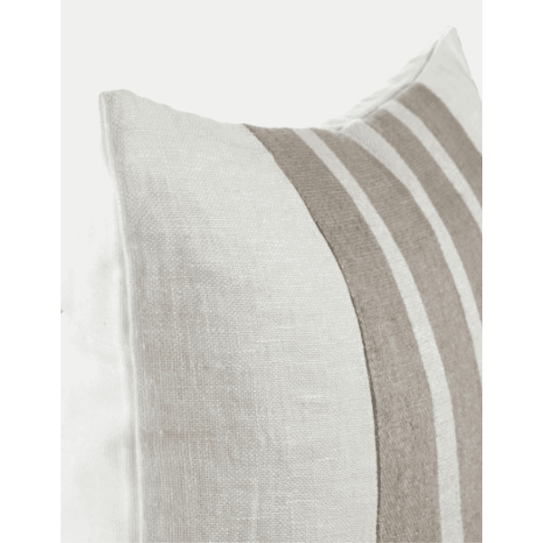 COJÍN LINO 50X50 500GRS CREMA RAYAS