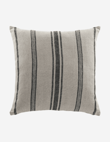 COJÍN LINO 50X50 525GR RAYAS BEIGE