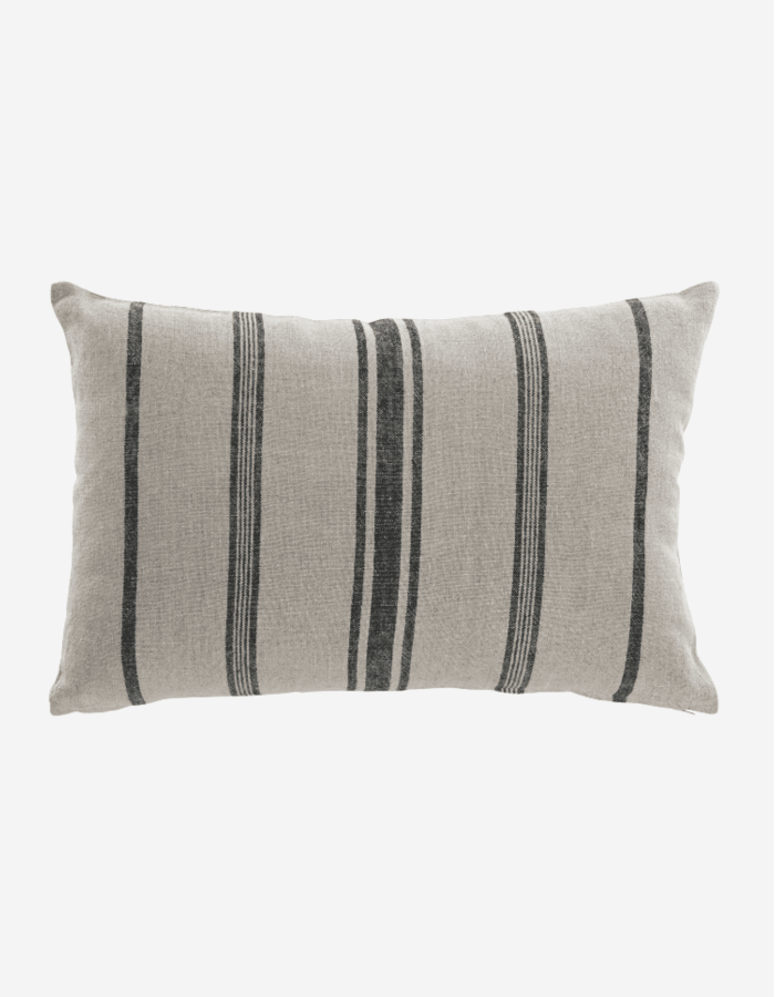 COJÍN LINO 60X40 500GR RAYAS BEIGE