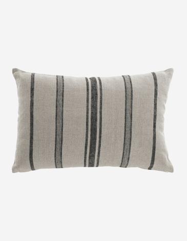 COJÍN LINO 60X40 500GR RAYAS BEIGE