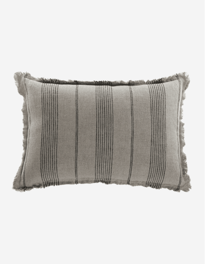 COJÍN LINO 60X40 500GR RAYAS BEIGE