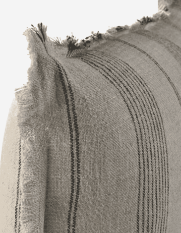 COJÍN LINO 60X40 500GR RAYAS BEIGE