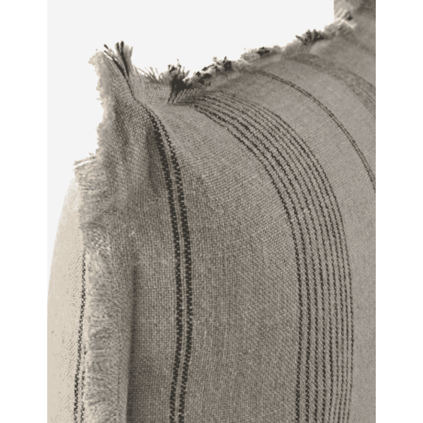 COJÍN LINO 60X40 500GR RAYAS BEIGE