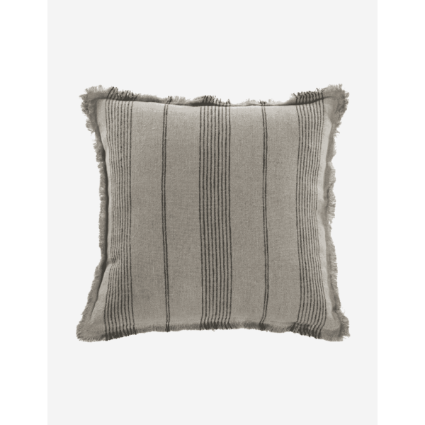 COJÍN LINO 50X50 525GR RAYAS BEIGE