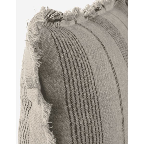 COJÍN LINO 50X50 525GR RAYAS BEIGE