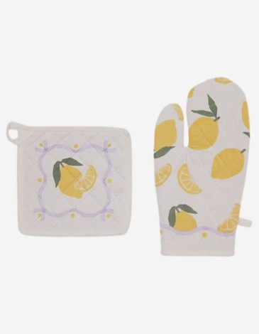 GUANTE Y MANOPLA FRUITY ALGODÓN ESTAMPADO