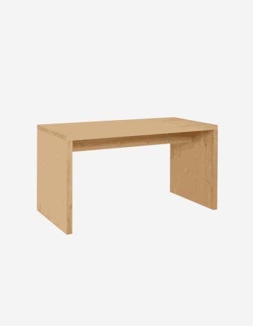 MESA DE ESCRITORIO EN TONO ROBLE MEDIO DE 140CM. 