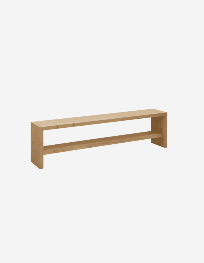 BANCO ZAPATERO DE MADERA MACIZA EN TONO ROBLE MEDI