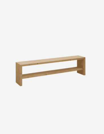 BANCO ZAPATERO DE MADERA MACIZA EN TONO ROBLE MEDI