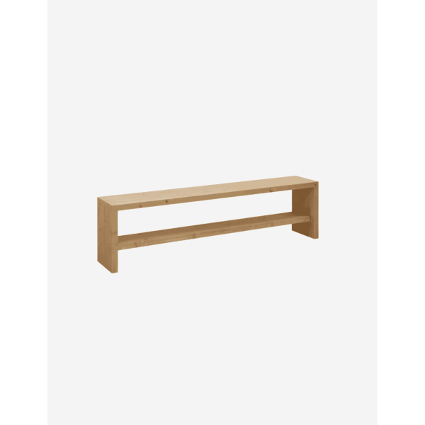 BANCO ZAPATERO DE MADERA MACIZA EN TONO ROBLE MEDI