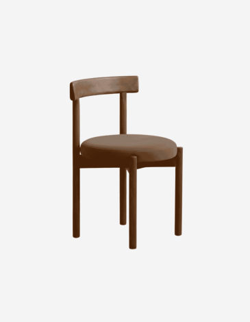 SILLA DE MADERA DE HAYA CON ASIENTO TAPIZADO COLOR