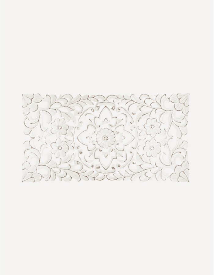 DECORACIÓN PARED MADERA TALLADA 85X45CM