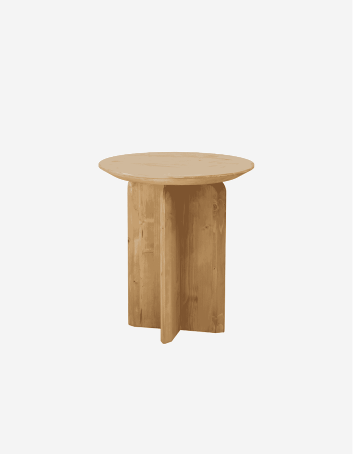 MESA DE COMEDOR REDONDA DE MADERA MACIZA EN TONO R