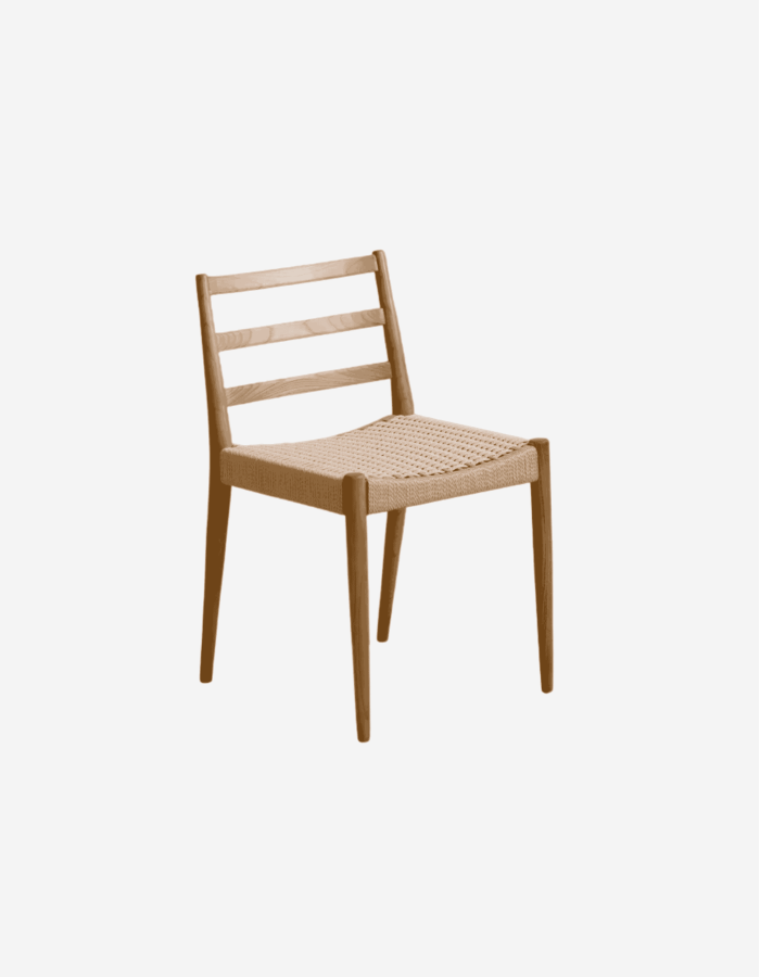 SILLA DE MADERA DE OLMO Y ASIENTO TRENZADO DE CUER